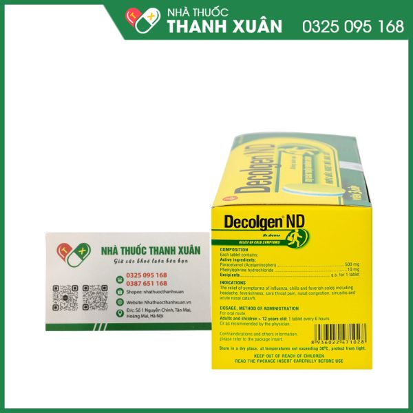 Decolgen ND điều trị cảm, viêm mũi dị ứng